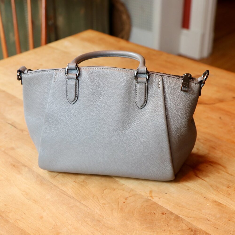 Coach Elise Grey Sachel EUC - Picture 7 of 16